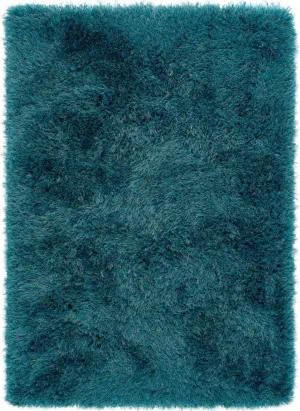 Extravagance Dark Teal Shaggy Rug