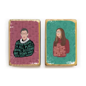 Feminist Bookend Set: Ruth Bader Ginsburg   Gloria Steinem
