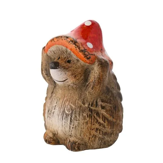 Figurine: Hedgehog in a Toadstool Hat - Small