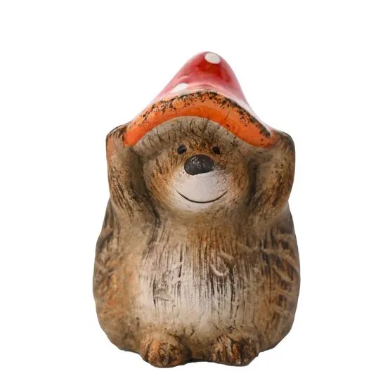 Figurine: Hedgehog in a Toadstool Hat - Small