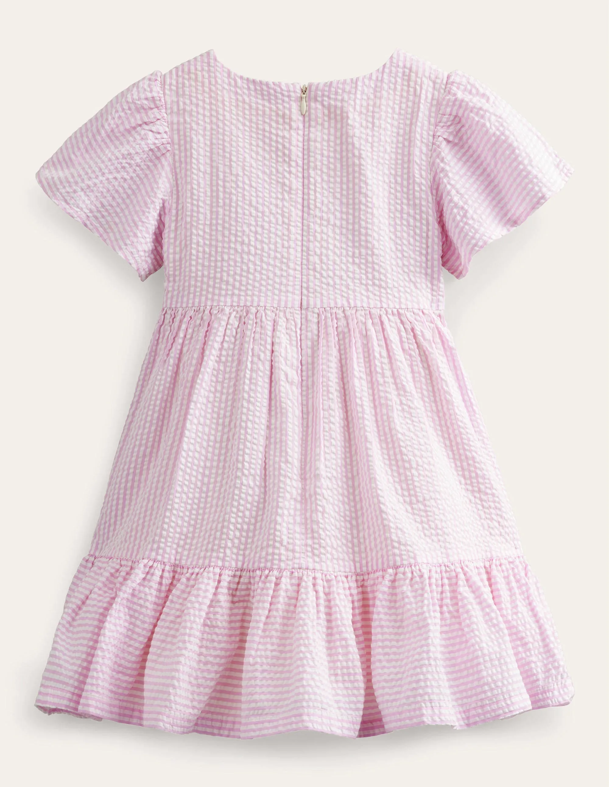 Fit & Flare Dress-Lilac Pink/Ivory