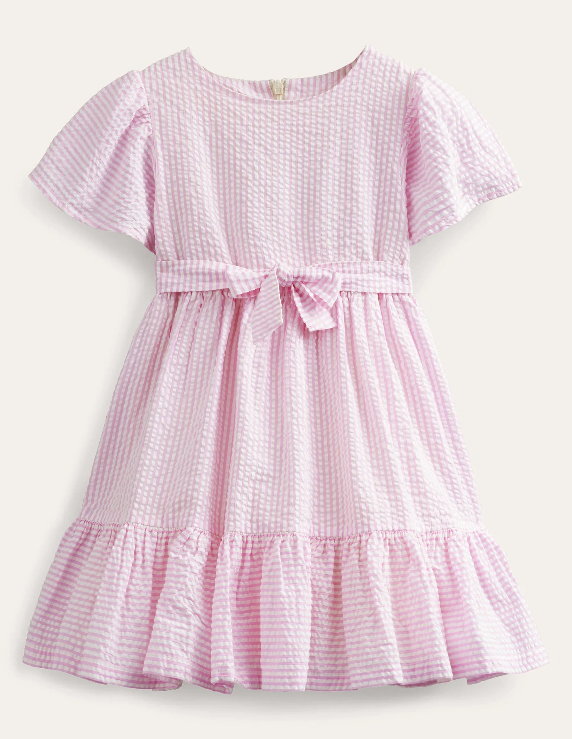 Fit & Flare Dress-Lilac Pink/Ivory