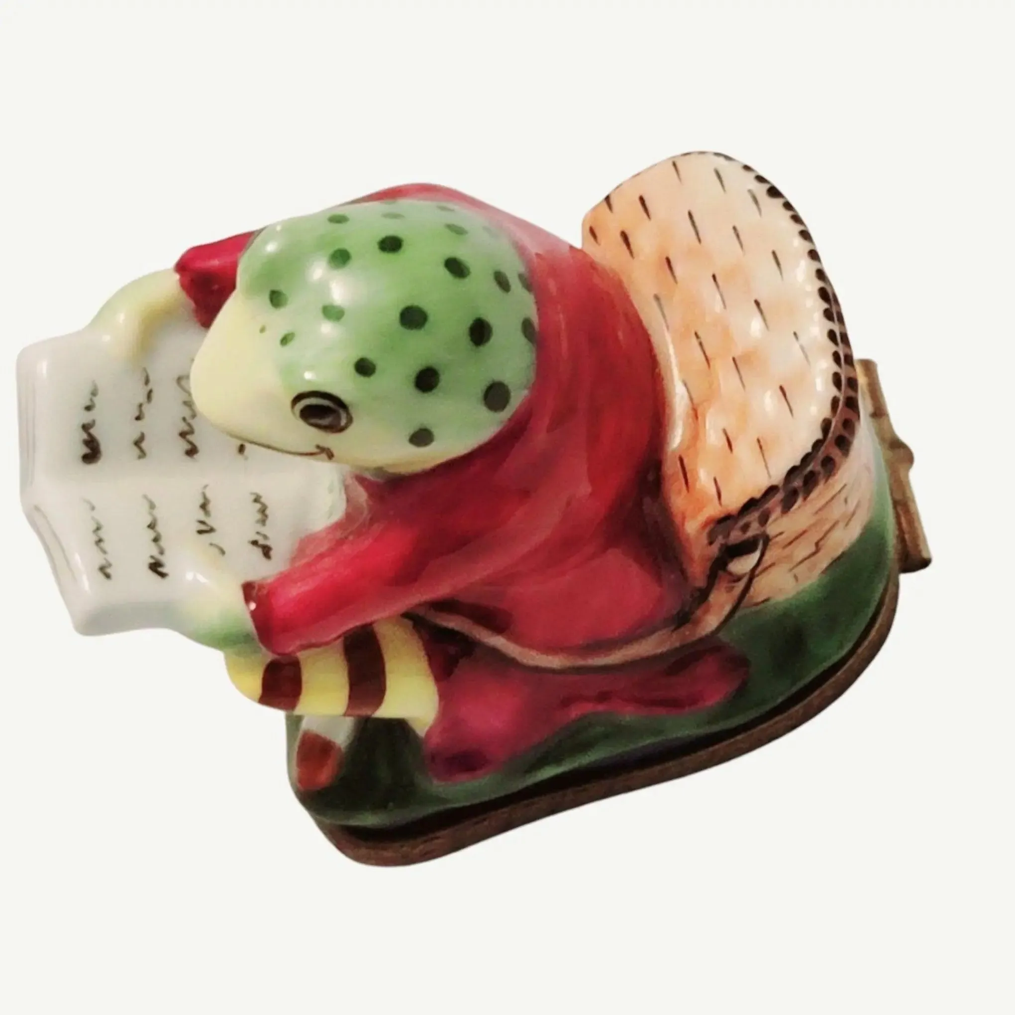 Frog Reading on Chair
