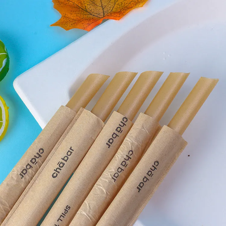 Fully Degradable Sugarcane Fiber Instead Of Plastic Straws Disposable Bagasse Straws