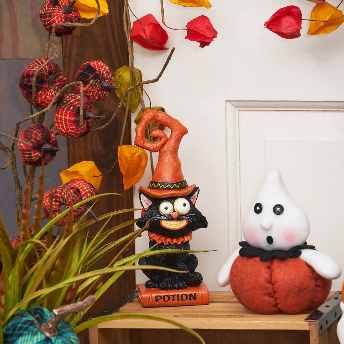 Ghost in Pumpkin Figurine