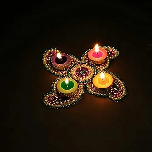GIRLYZ Attire Colorful Floating Nights Dating Tealight Candle Diwali Navratri Christmas Halloween Home Decoration Birthday Party Religious Ceremony Candle Diya Floating Candles (Pack of 150)