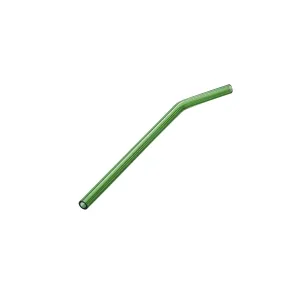 Glass Drinking Bent Straw, Green, 8mm