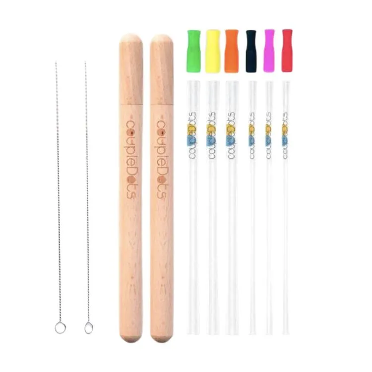 Glass Drinking Straw Set