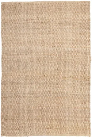 Hand-spun Basket Weave Rug - Natural