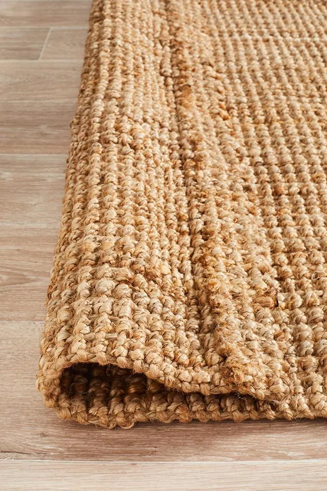 Hand-spun Jute Rug - Natural