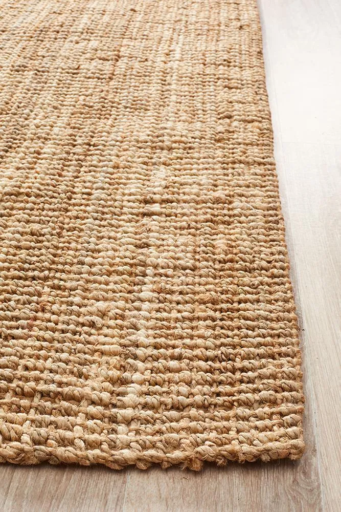 Hand-spun Jute Rug - Natural
