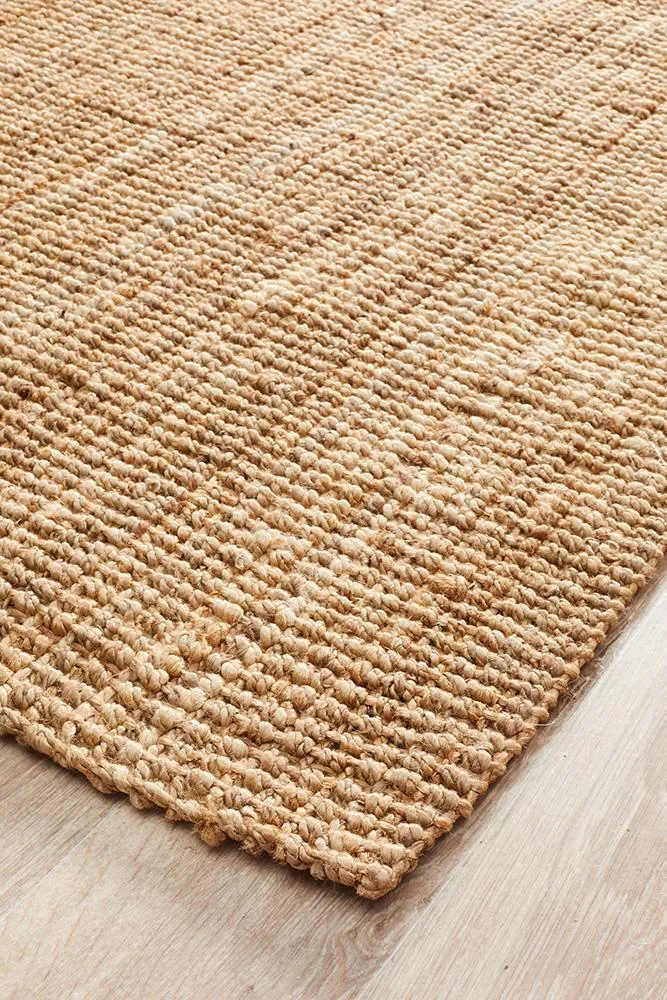 Hand-spun Jute Rug - Natural