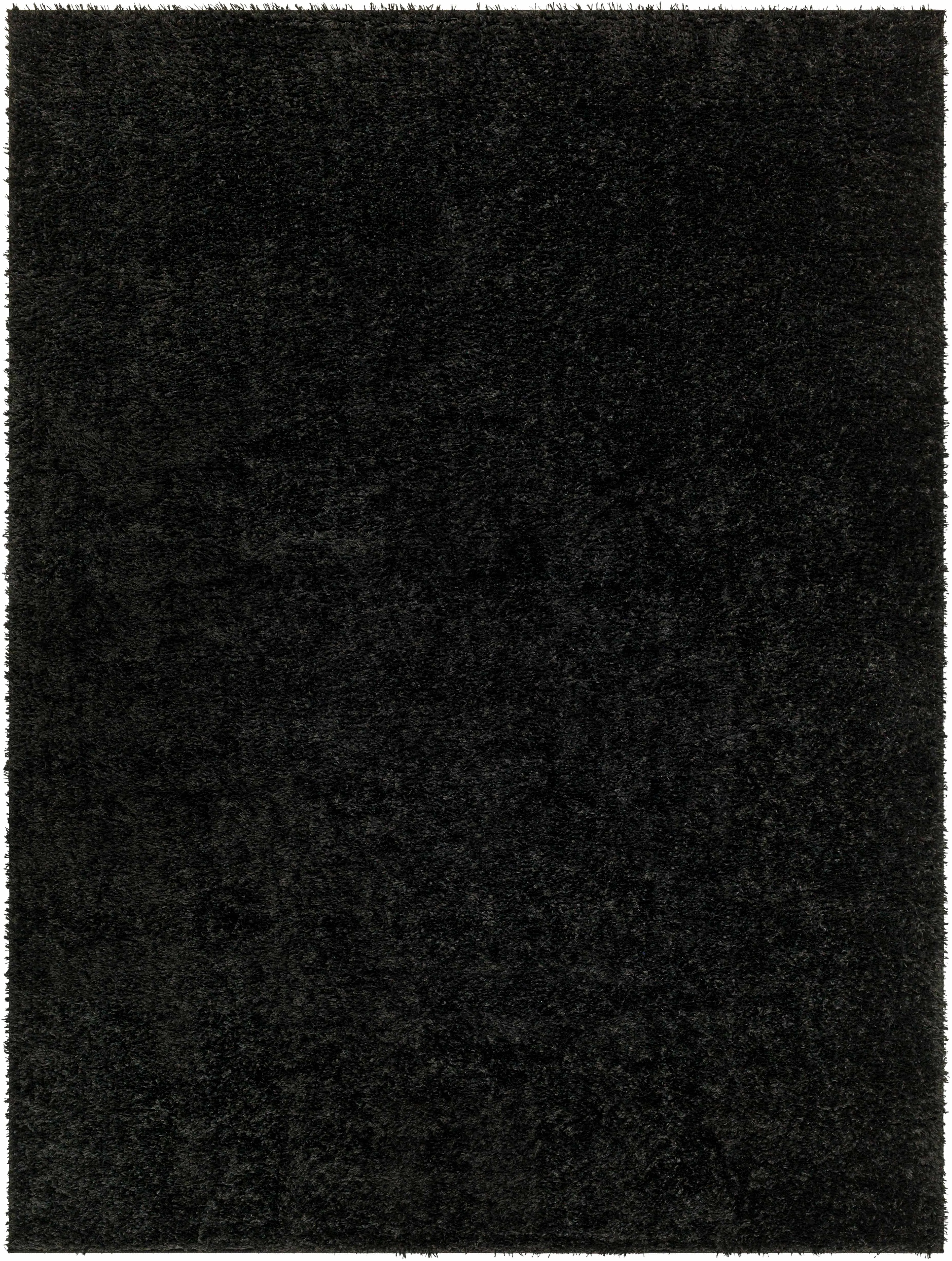 Heavenly Solid Black Plush Rug