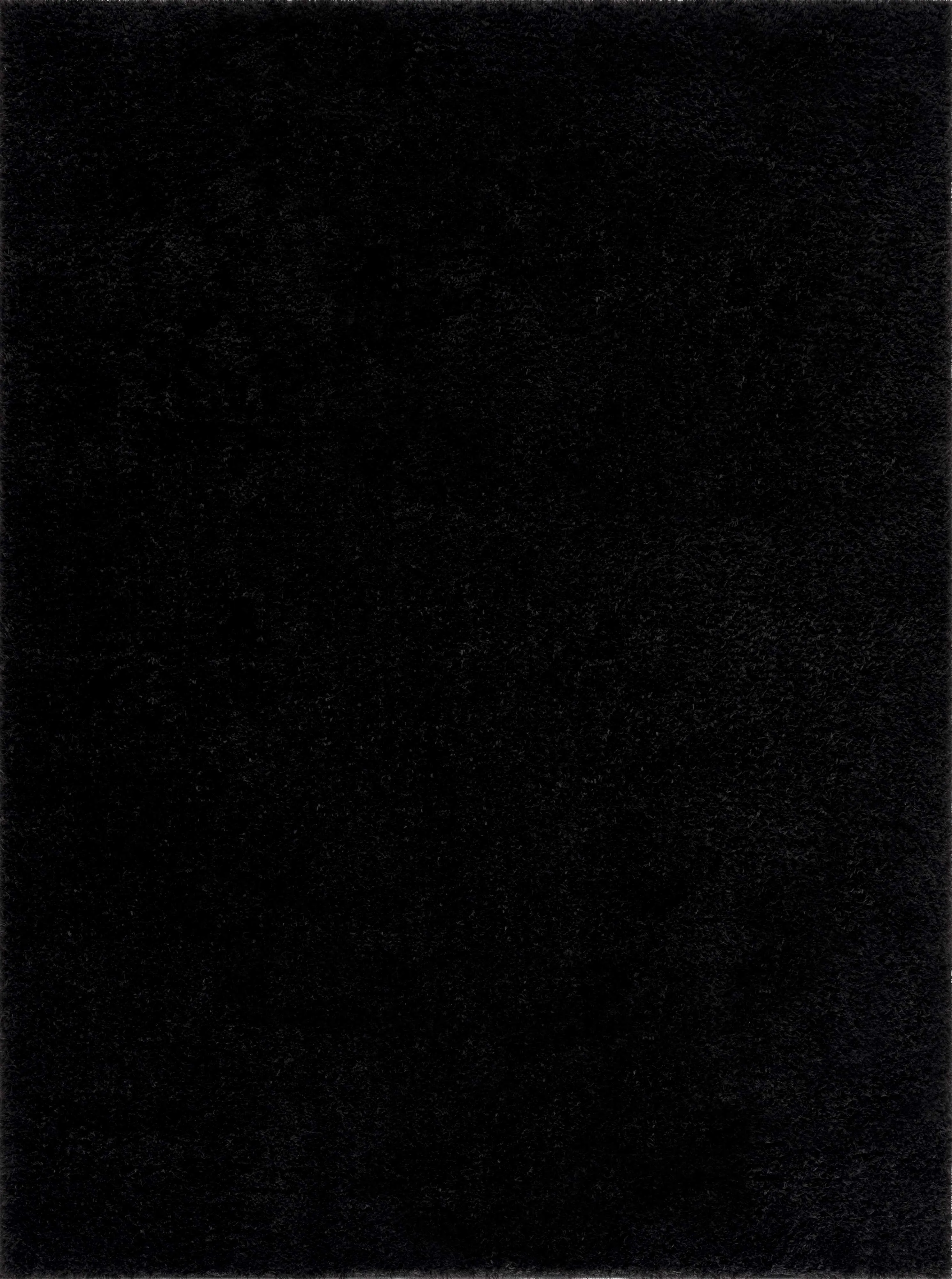 Heavenly Solid Black Plush Rug