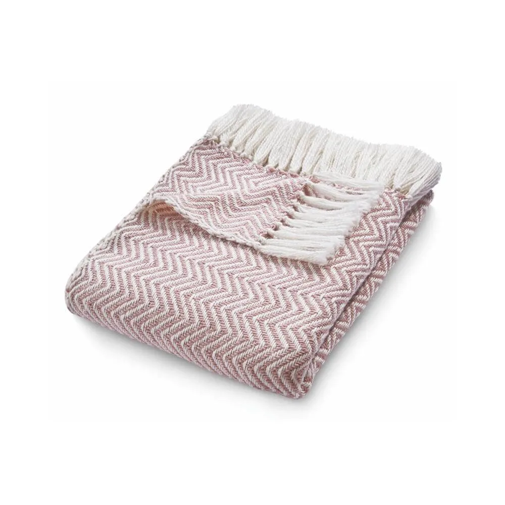 Herringbone Design Woven Throw