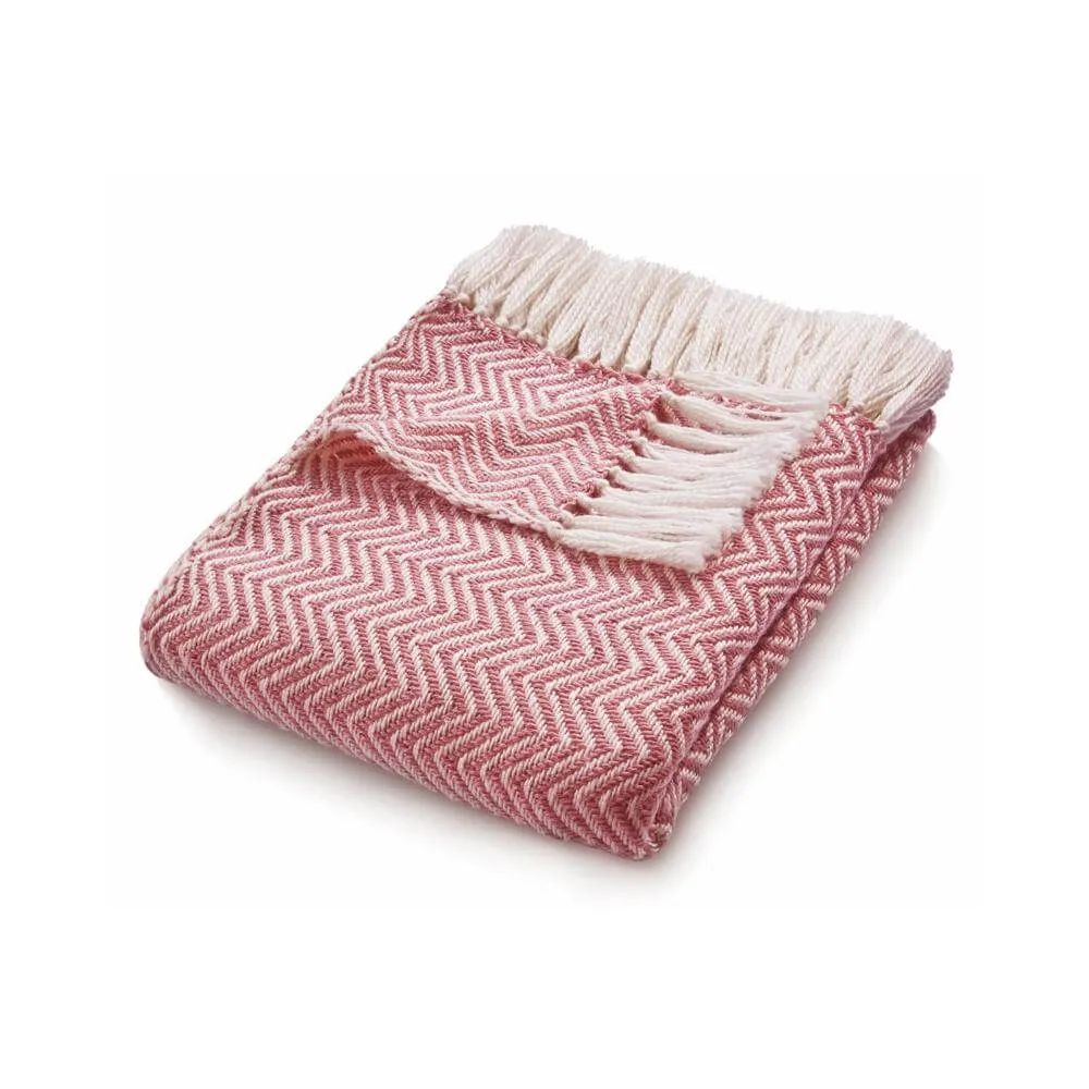 Herringbone Design Woven Throw