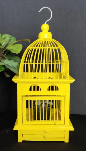 Home Decor. Beautiful Decorative Bamboo and Wood Bird Cage.