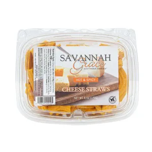Hot & Spicy Cheese Straws 6 oz Tub