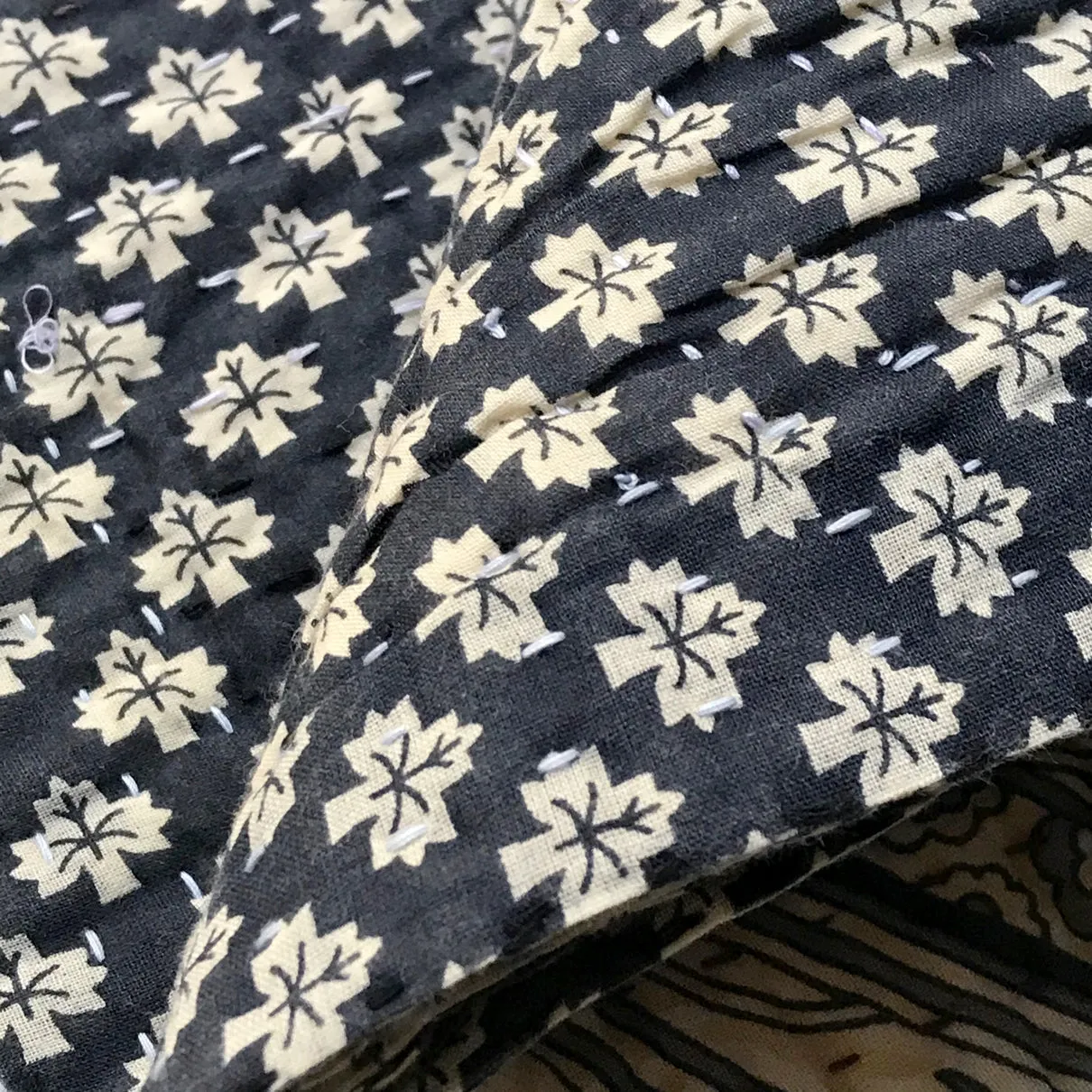 Indigo Swirl Newly Printed Queen Bedcover