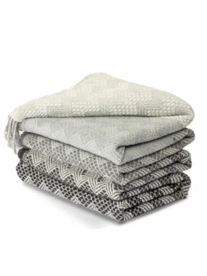 Inkari Alpaca Blanket - Rainbow-Silver Lining