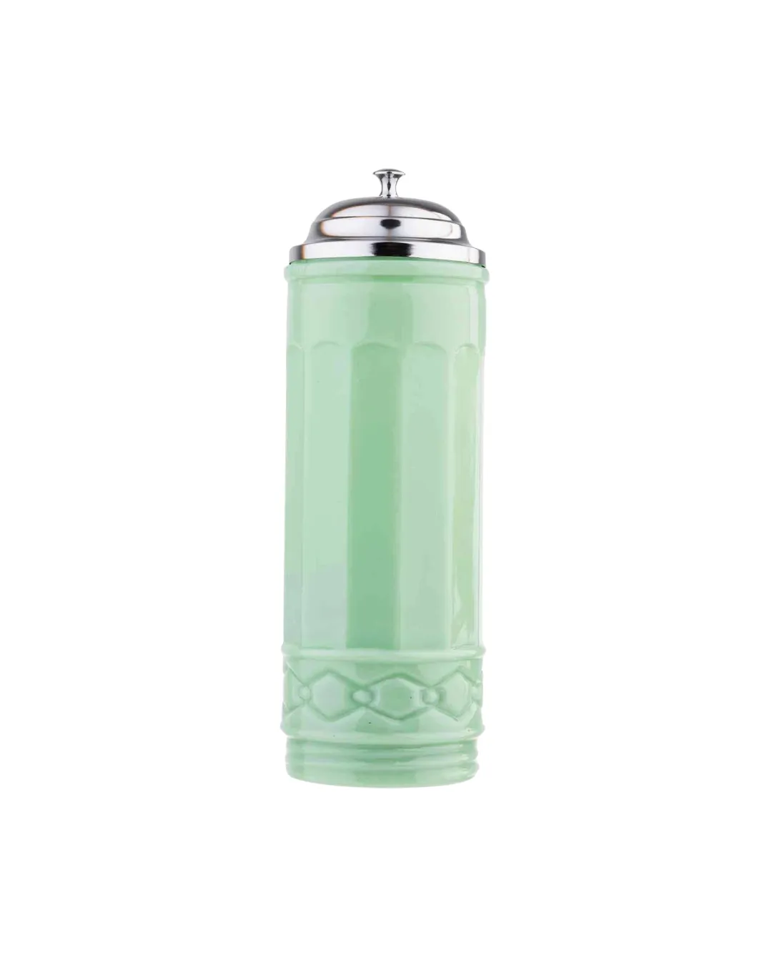 Jadeite Glass Straw Jar