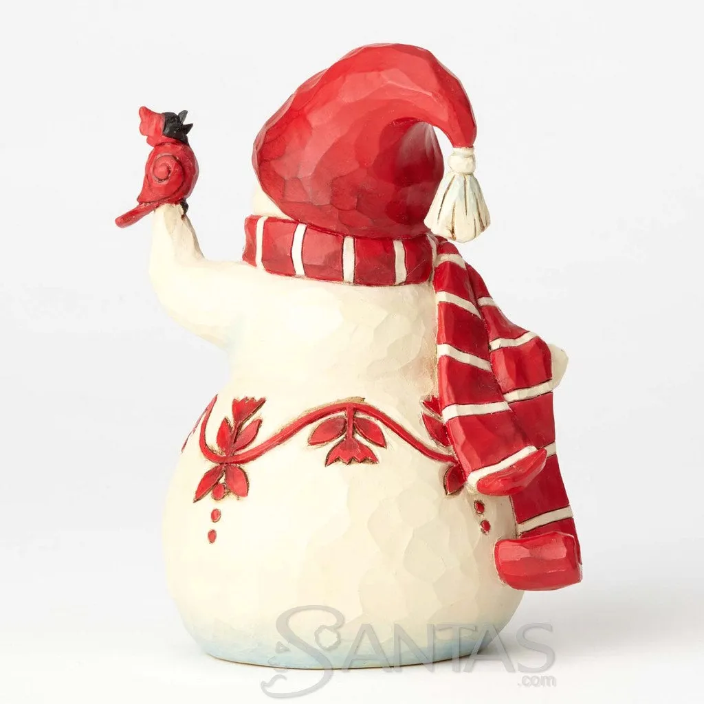 Jim Shore Pint Sized Snowman with Cardinal - Make a Melody
