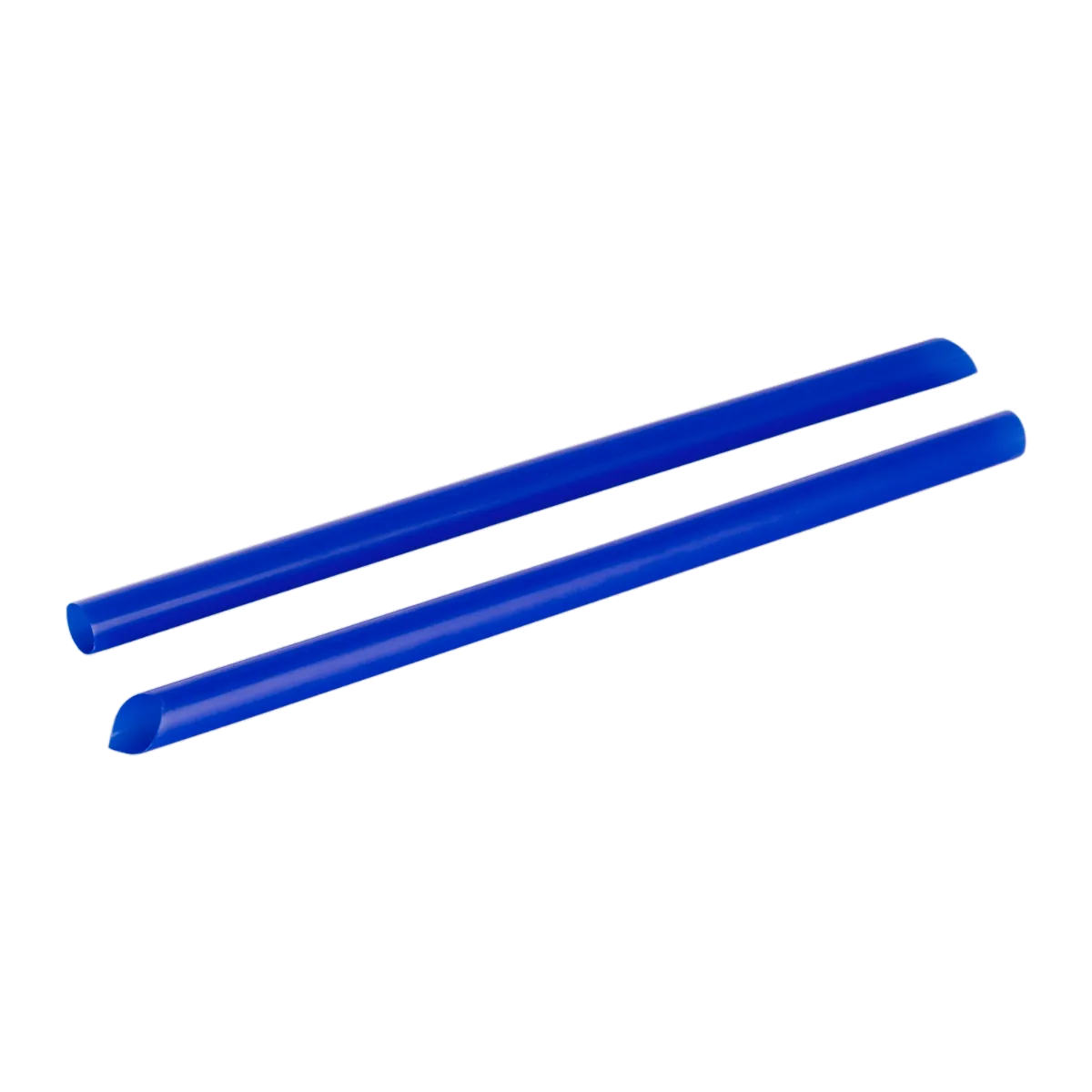 Karat 9" Diagonal Cut Boba Straws Poly Wrapped, Blue - 1,600 pcs