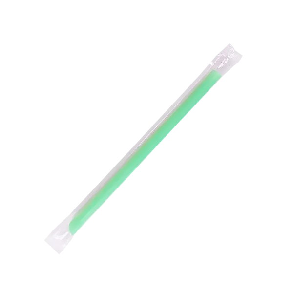 Karat 9" Diagonal Cut Boba Straws Poly Wrapped, Mixed Colors - 1,600 pcs