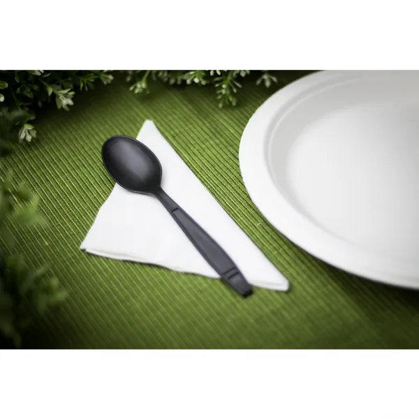 Karat Earth Heavy Weight Bio-Based Tea Spoons, Black - 1000 pcs