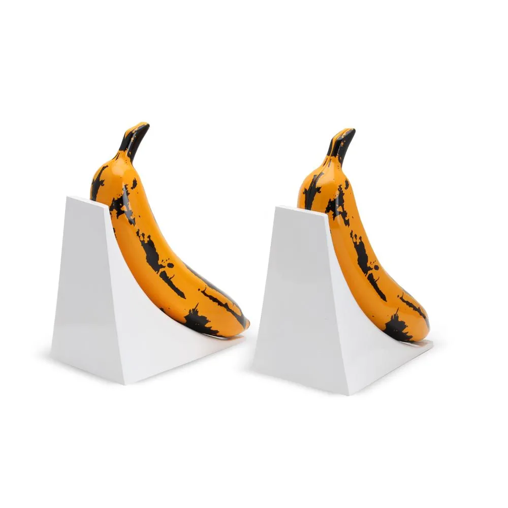 KIDROBOT X ANDY WARHOL RESIN BANANA BOOKENDS