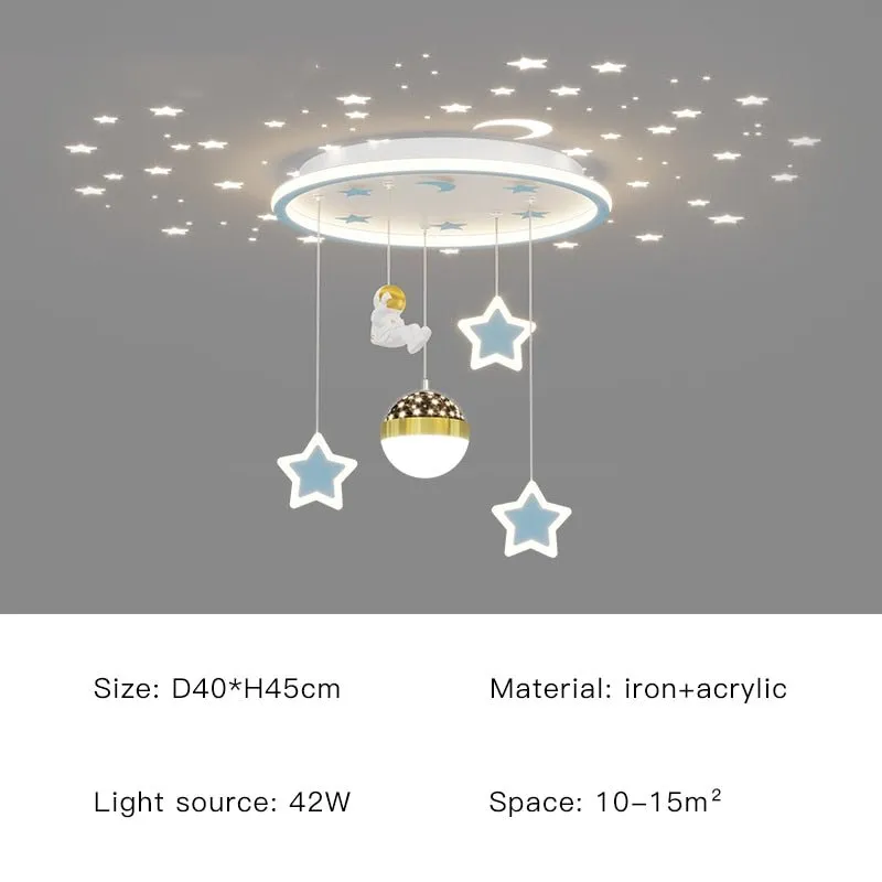 Kids Astronaut Chandeliers Light | Kids Room Decor Lights