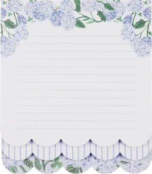 Layered Blue Hydrangea Notepad 6.5x7