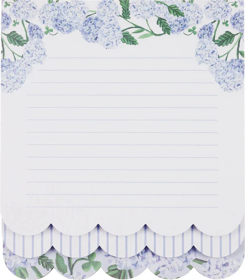 Layered Blue Hydrangea Notepad 6.5x7