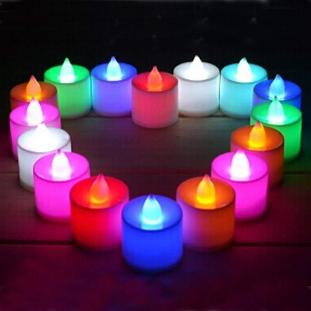 LAZYMARTS Battery Operated LED T Light Candles for Diwali/Festival Gifting/Christmas Year Decoration & Lighting.Diwali Lights for Decoration (Pack of 24) (Multicolour)