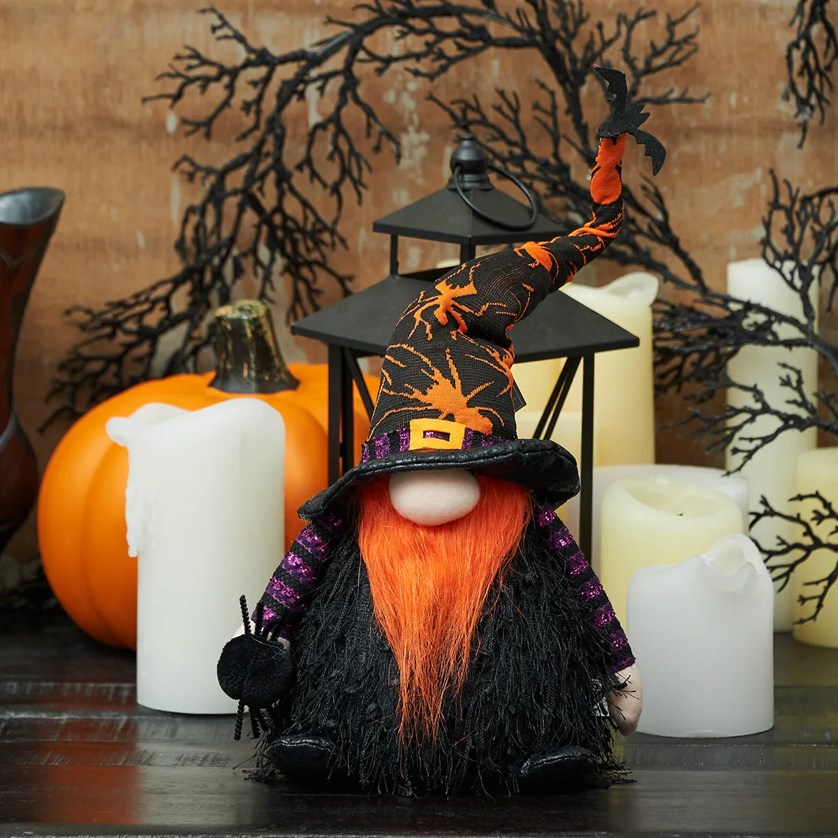 LED Orange Wizard Gnome