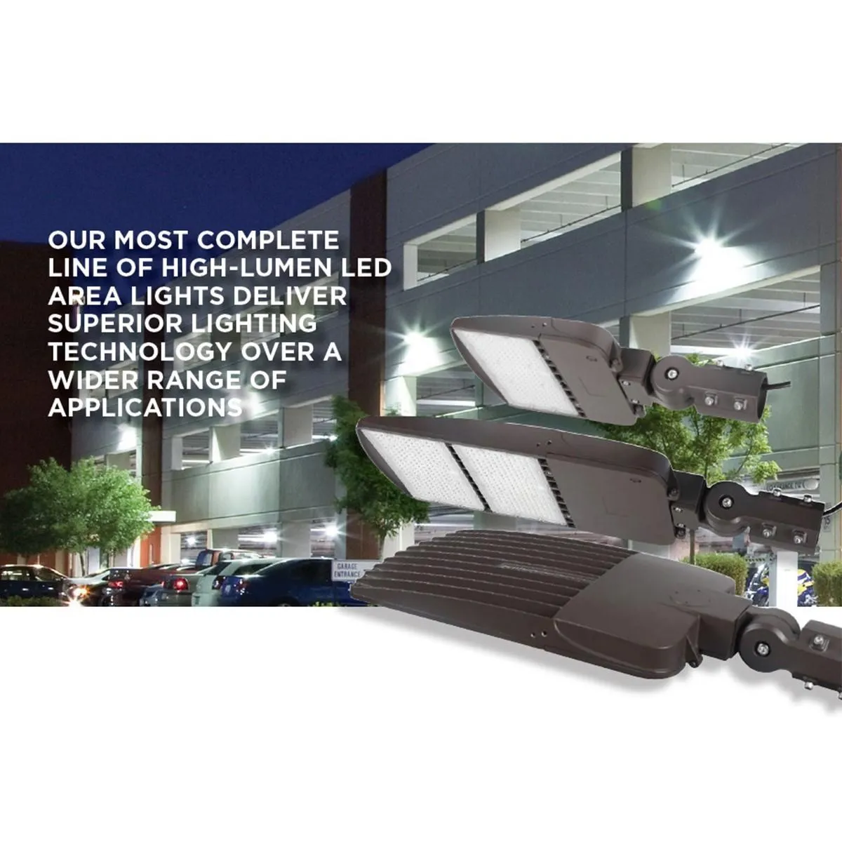 LED Pole Light, 200 Watts, 26500 Lumens, 5000K, Slipfitter Mount, 277-480V