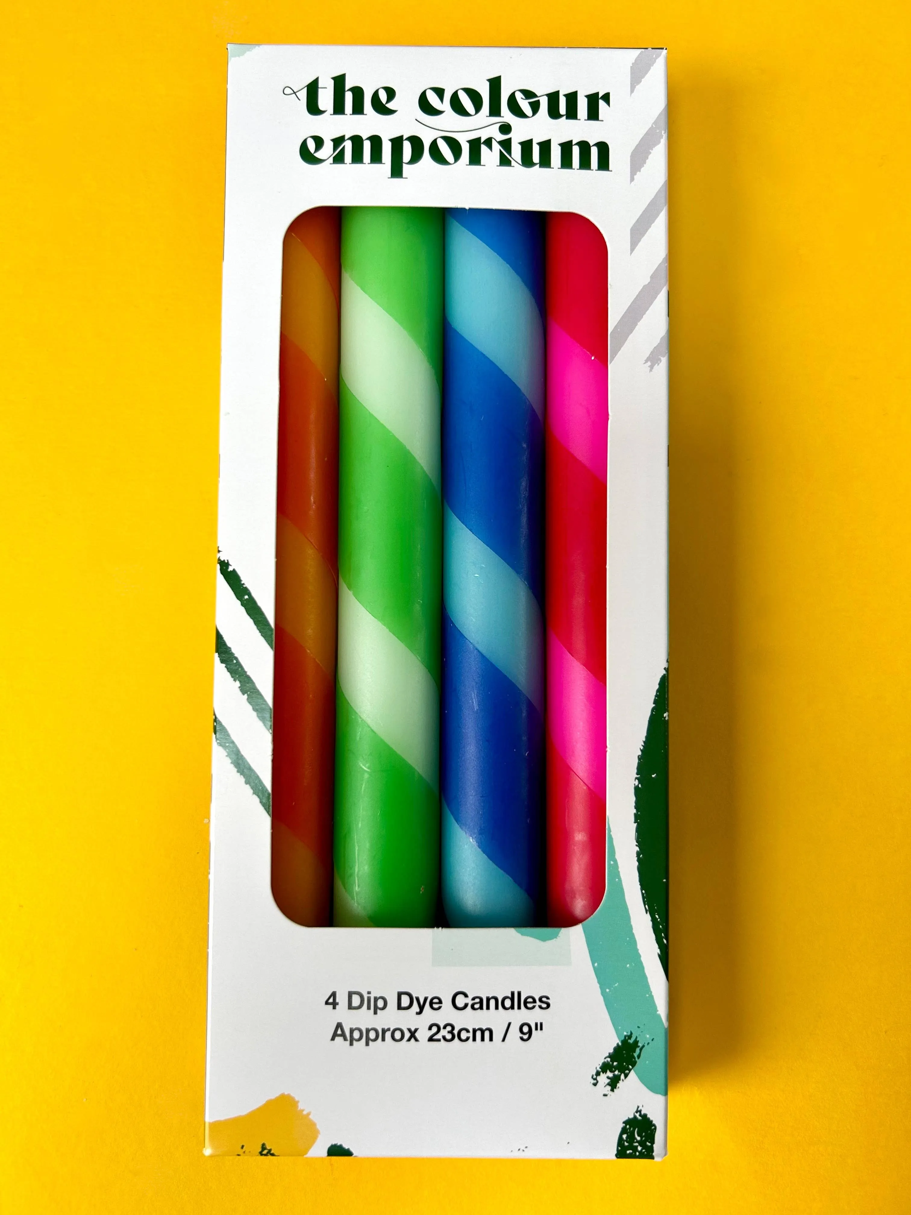 LOLLIPOPS Dip Dye Dinner Candles set of 4