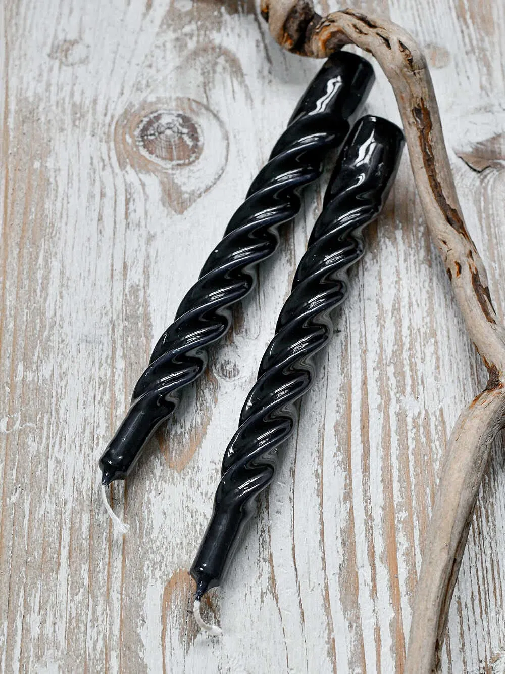 Luces® Smokeless and Dripless Scented Black Spiral Stick Candles for Decorations Dinner Table Wedding Birthday Party Home Decor Festival (Pack of 8)