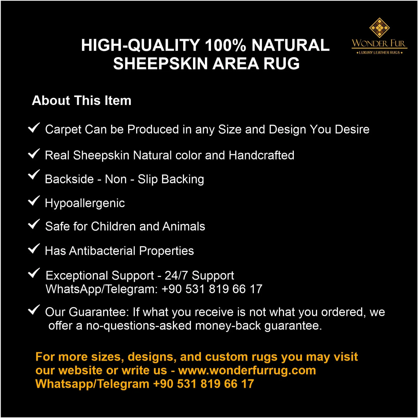 Luxury Gray White Natural Leather Area Rug, Handmade Real Sheepskin Rug