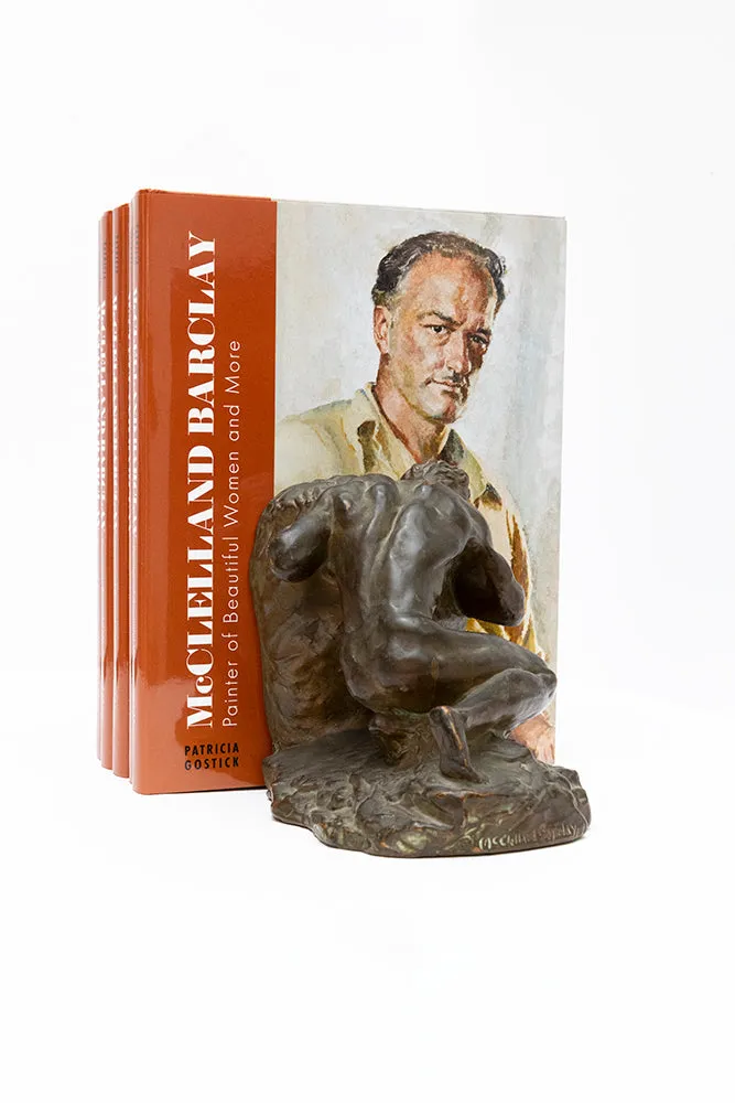 McCLELLAND BARCLAY Pair of Bronze Plated Sisyphus Bookends