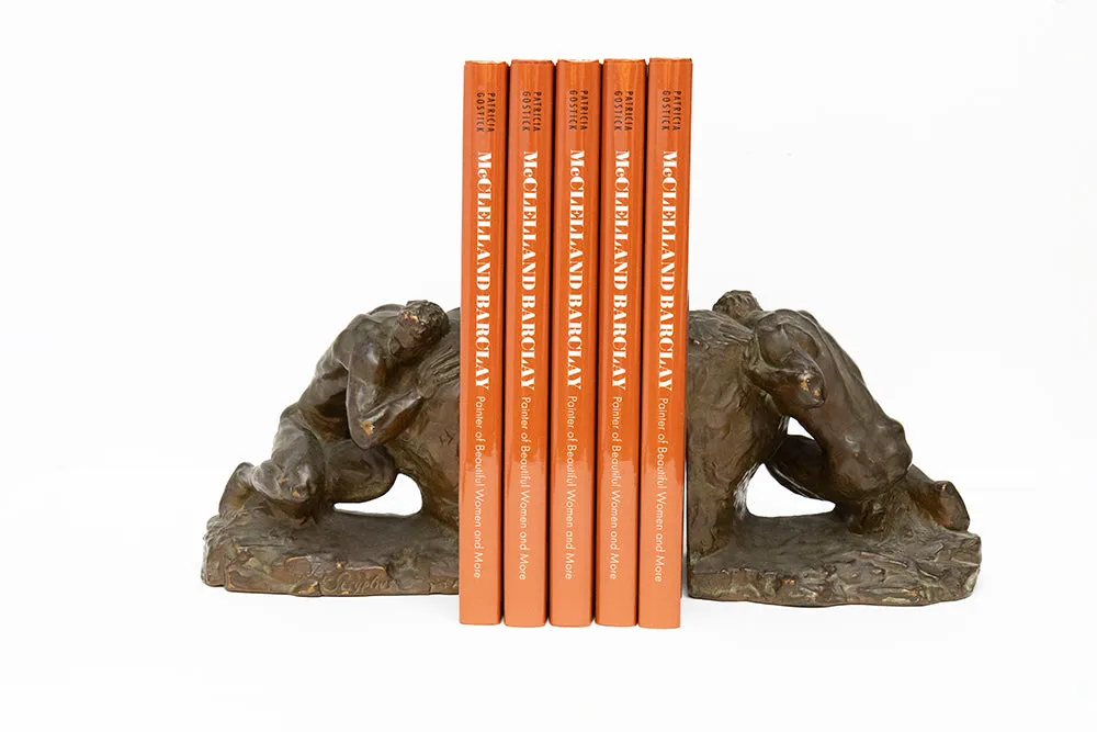 McCLELLAND BARCLAY Pair of Bronze Plated Sisyphus Bookends