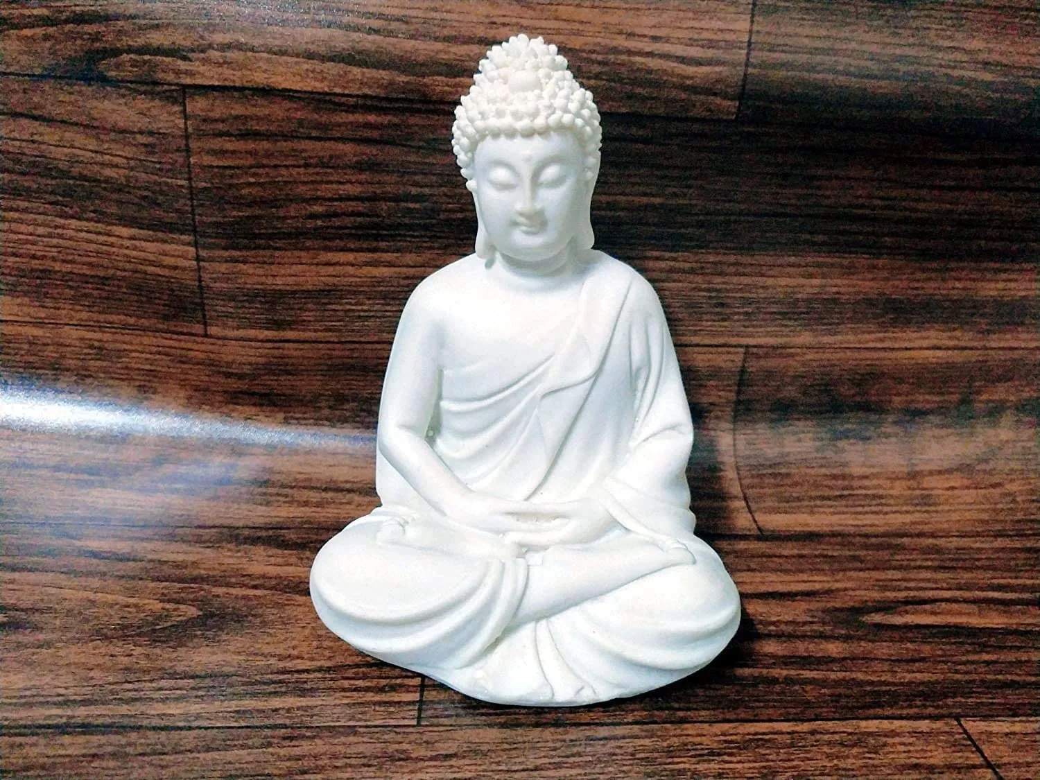 Meditation Buddha White Premium Rare Handcrafted Polymarble Meditation/Dhyan White Buddha Statue Lord Figurine/Idol,Medium