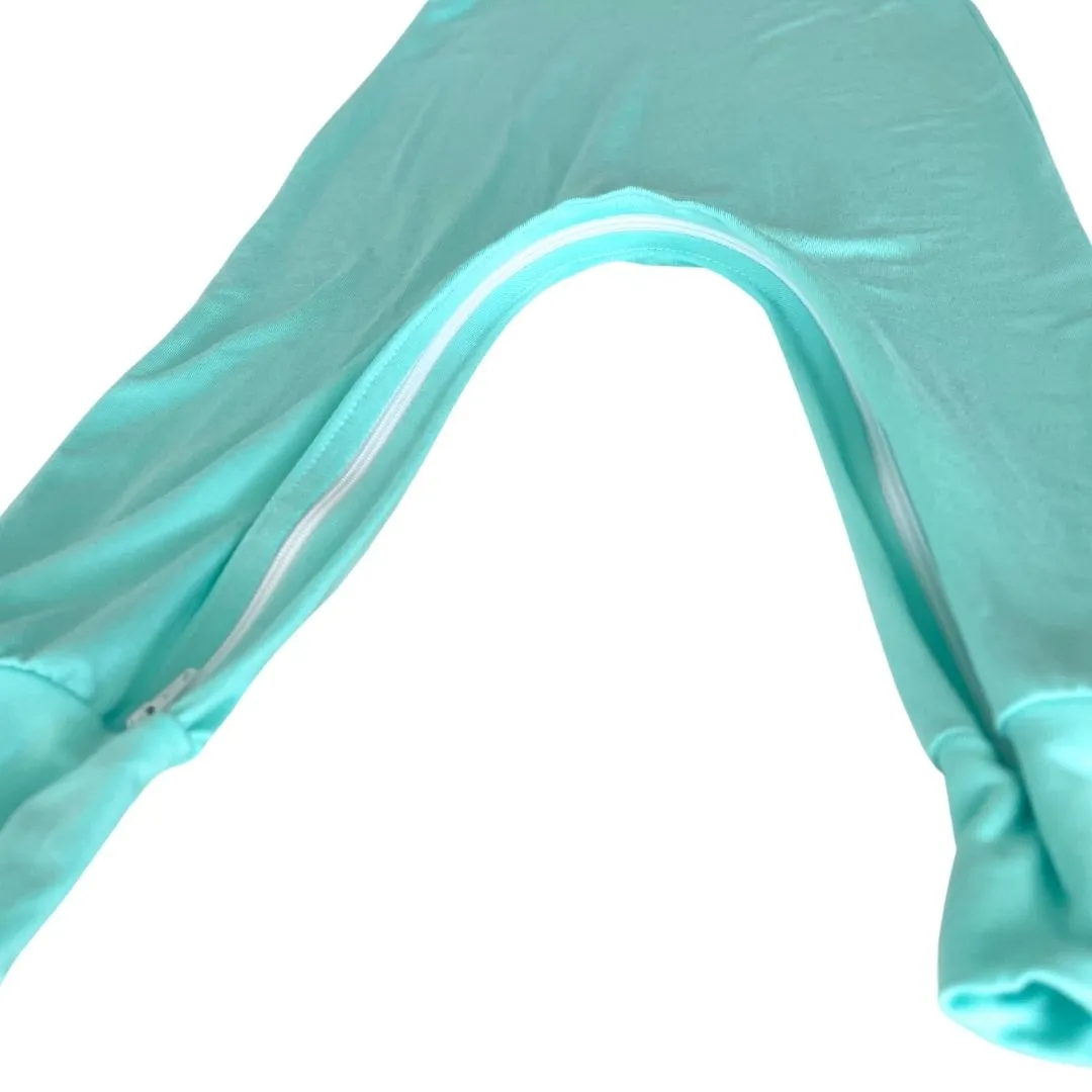 Mint Bamboo Lyocell Zip Romper