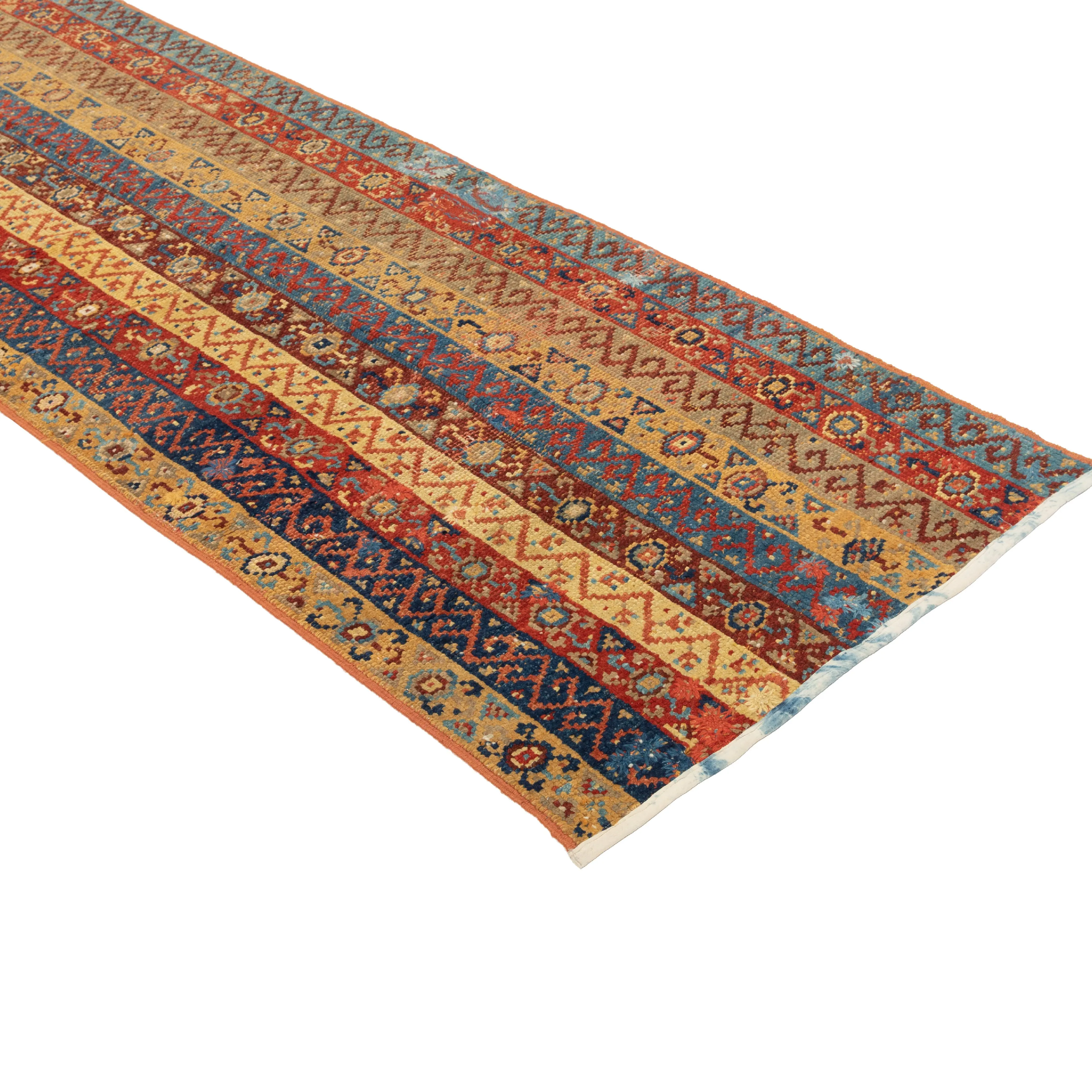 Multicolored Traditional Wool Runner - 3'3" x 14'4"
