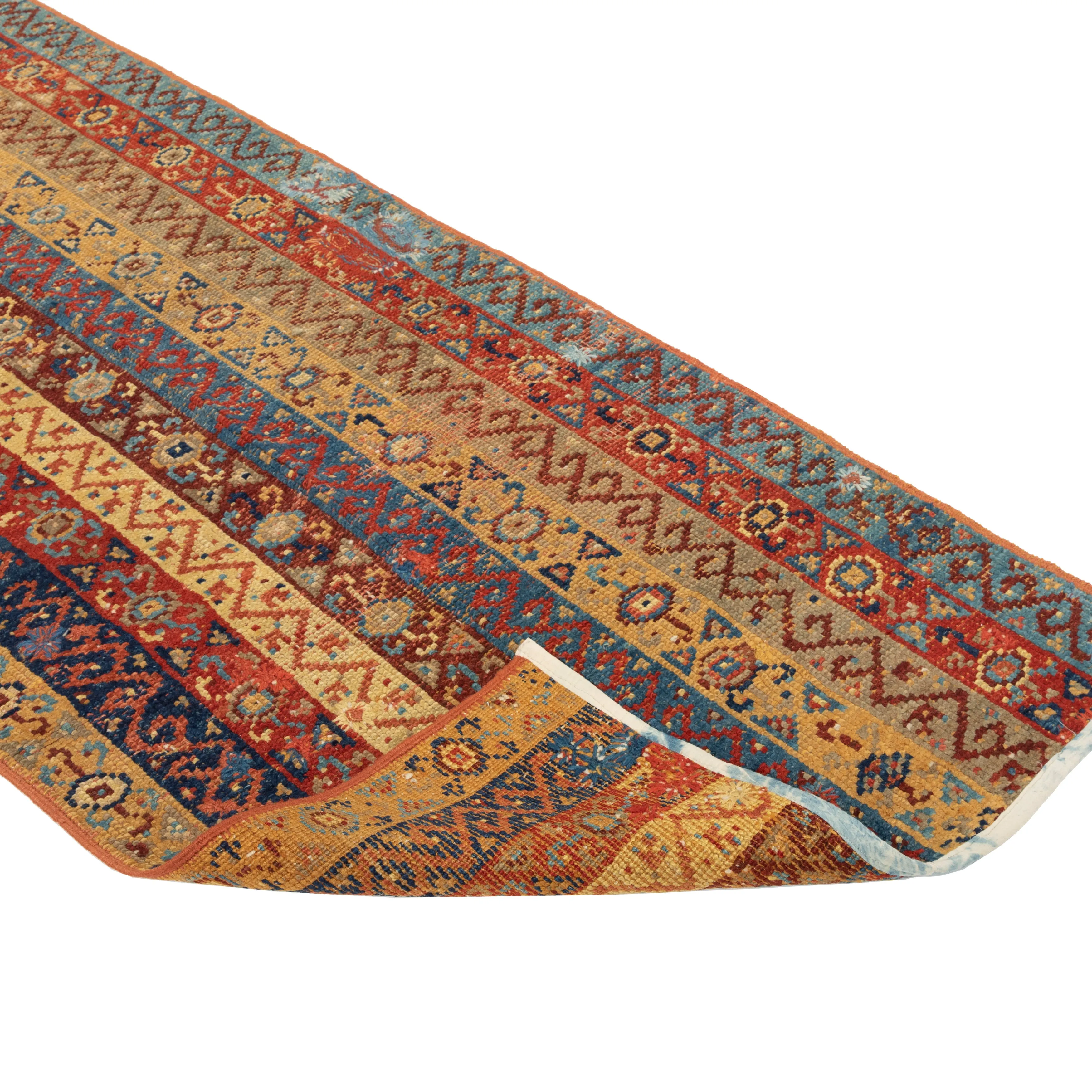 Multicolored Traditional Wool Runner - 3'3" x 14'4"