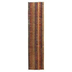 Multicolored Traditional Wool Runner - 3'3" x 14'4"