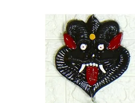Nazar Battu Evil Eye for Home Entrance | 14 Inch Approx Hard Plastic | Panchmukhi Hanuman Yantra | Wall Hanging Nimbu Mirchi | Mahakal Bhoot Mask | Home, Office Najar Raksha Kavach | Najariya Yantra