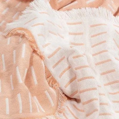 New - Dash Throw Blanket Orange/Ivory - Threshold