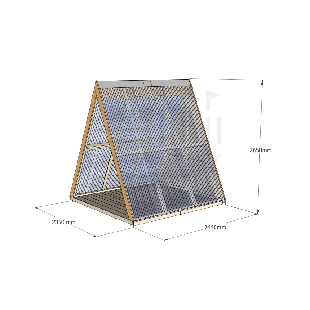 Open A-Frame Cubby House