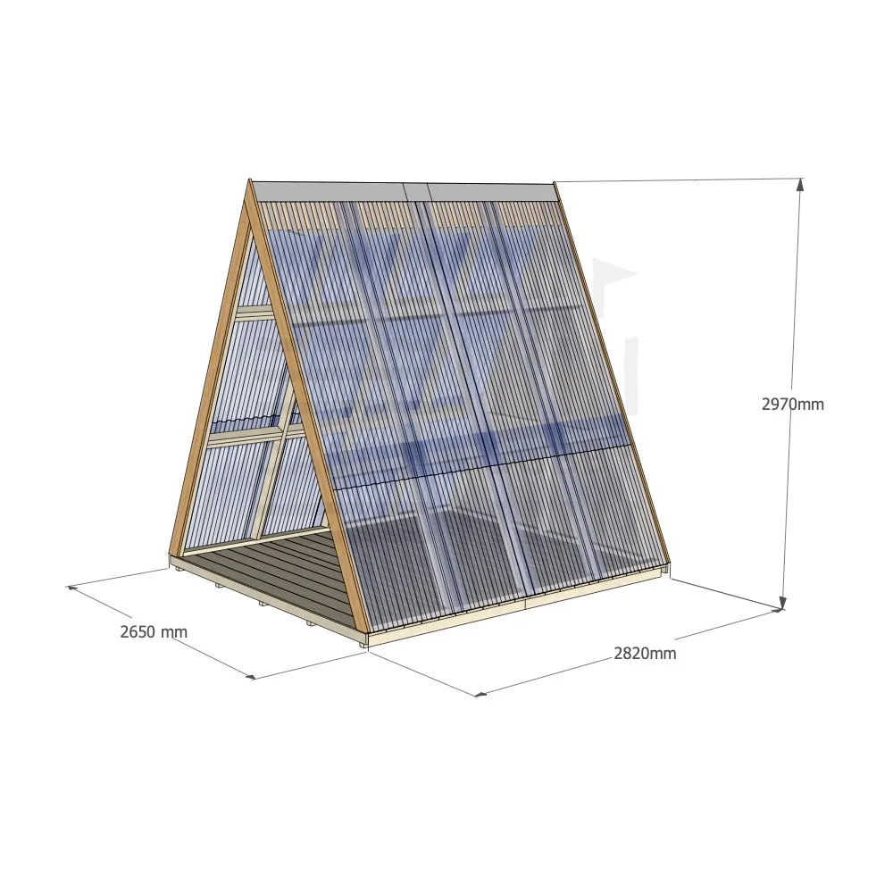 Open A-Frame Cubby House